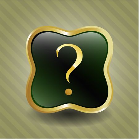 Question mark gold badge
