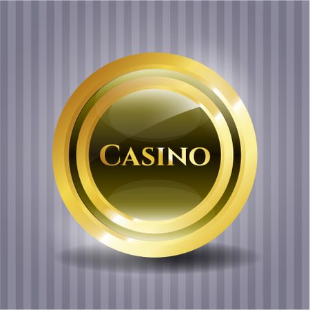 Casino gold shiny emblem