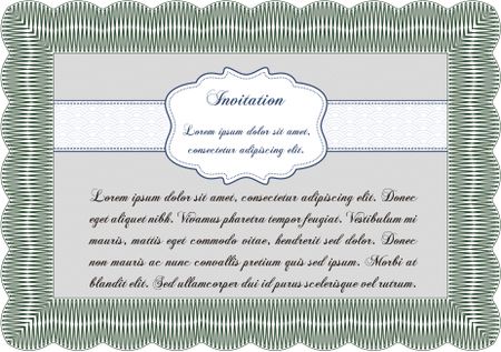 Retro invitation template. Customizable, Easy to edit and change colors.With background. Lovely design.