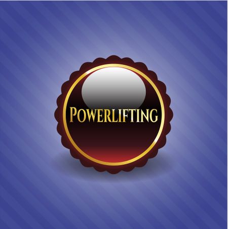 Red Powerlifting shiny badge