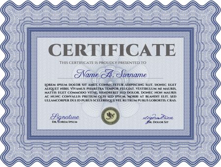Certificate template or diploma template. Easy to print. Artistry design. Diploma of completion.
