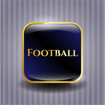 Football blue shiny emblem