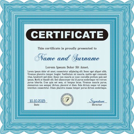 Diploma template or certificate template. With quality background. Elegant design. Vector pattern that is used in currency and diplomas.