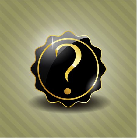 Question Mark dark badge