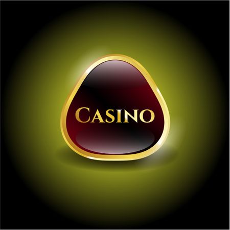 Casino gold shiny badge