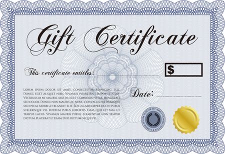 Gift certificate. Detailed.Easy to print. Artistry design. 