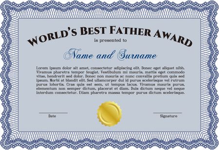 World's Best Dad award template