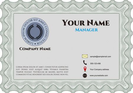 Retro business card template