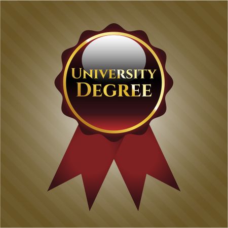 University Degree shiny ribbon