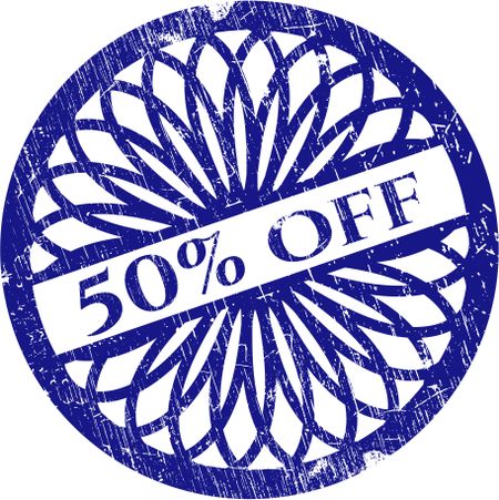 50% Off grunge seal