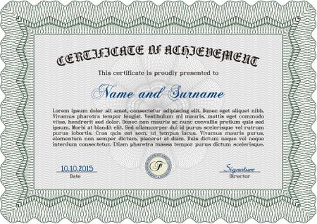 Certificate template or diploma template. Modern design. With complex background. Frame certificate template Vector.