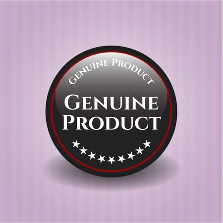 Genuine Product black shiny emblem