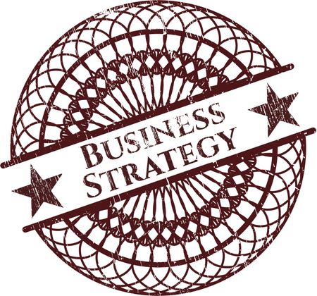 Business Strategy rubber grunge seal