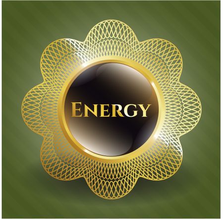 Energy gold shiny badge