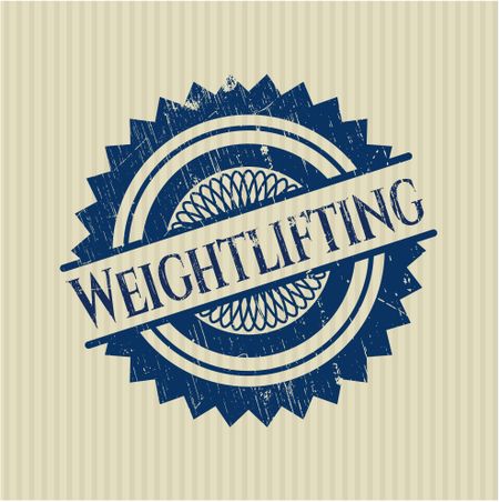 Weightlifting rubber stamp
