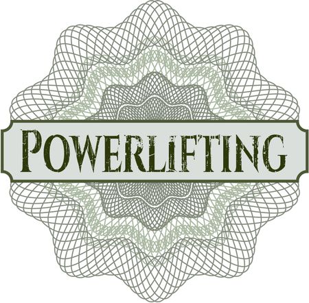 Powerlifting abstract rosette