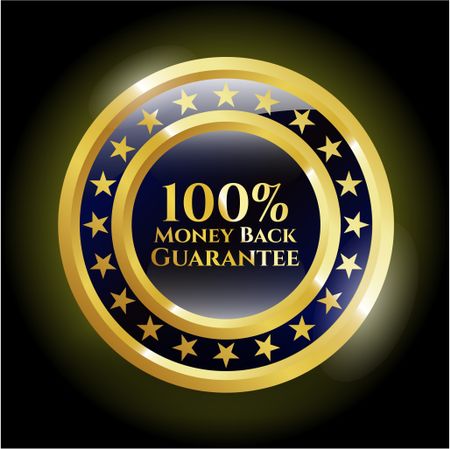 100% Money Back Guarantee shiny emblem