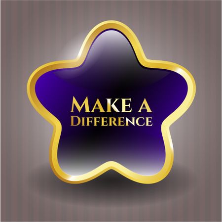 Make a Difference gold shiny badge