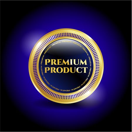 Premium Product gold shiny badge