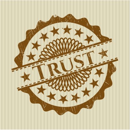 Trust rubber grunge stamp