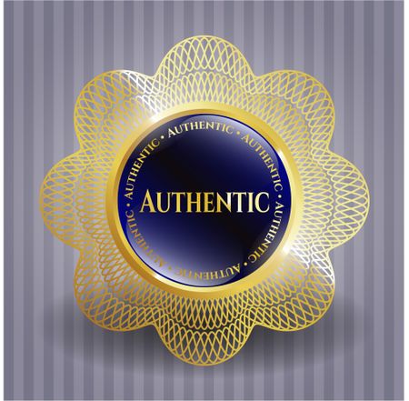 Authentic gold shiny emblem