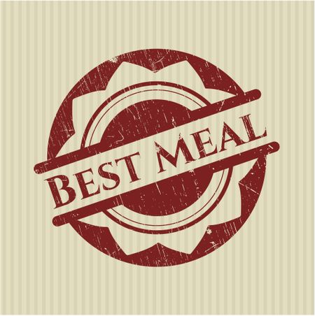 Best Meal rubber grunge stamp