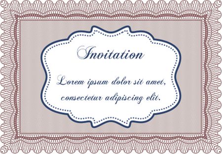 Invitation template. With background. Artistry design. Vector illustration.