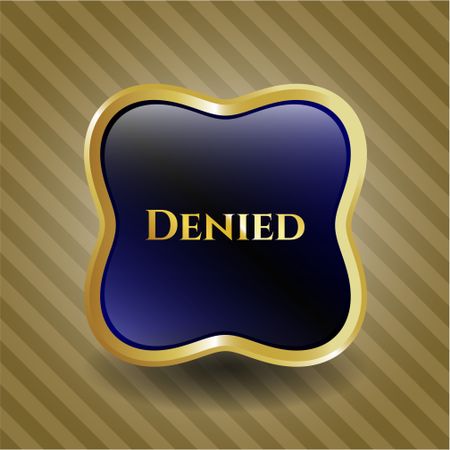 Denied gold shiny emblem