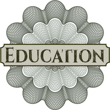 Education abstract rosette