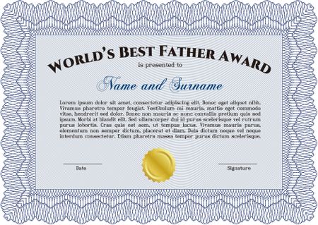 Best Dad Award. Good design. Vector illustration.Printer friendly. 
