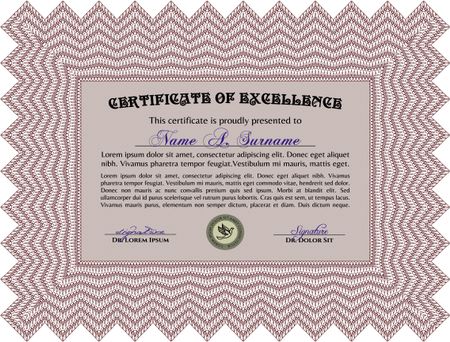 Certificate of achievement. Customizable, Easy to edit and change colors.Lovely design. With linear background. 