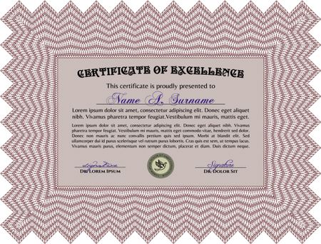 Certificate of achievement. Customizable, Easy to edit and change colors.Lovely design. With linear background.