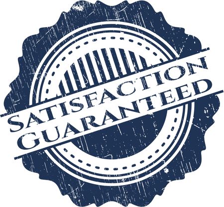 Satisfaction Guaranteed rubber grunge stamp