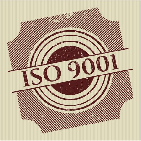 ISO 9001 grunge seal