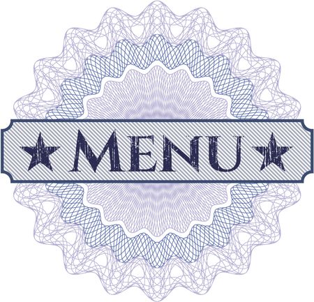 Menu abstract rosette