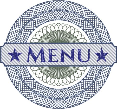 Menu abstract rosette