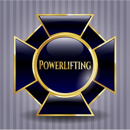 Powerlifting gold badge