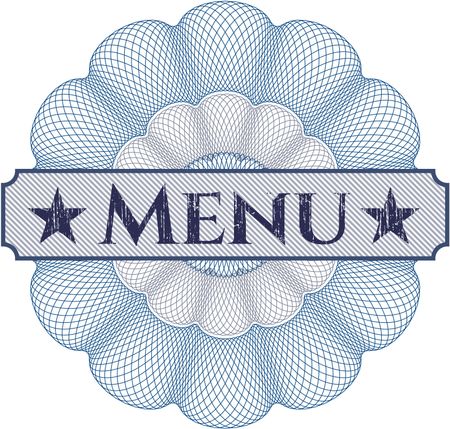 Menu abstract rosette