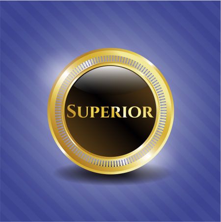 Superior gold shiny emblem