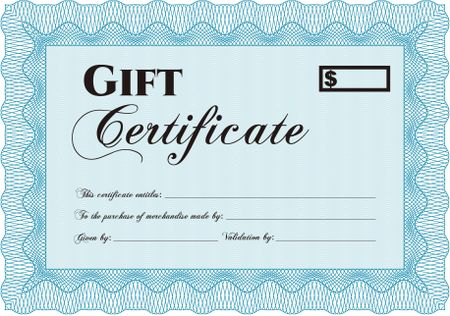 Vector Gift Certificate. Nice design. With quality background. Detailed.
