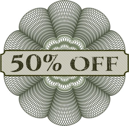 50% Off rosette