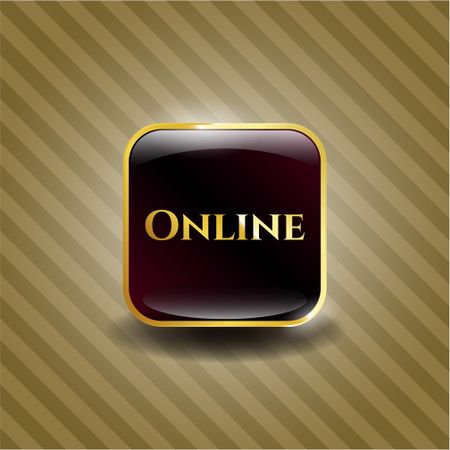 online-gold-shiny-emblem-286541744 Online gold shiny emblem