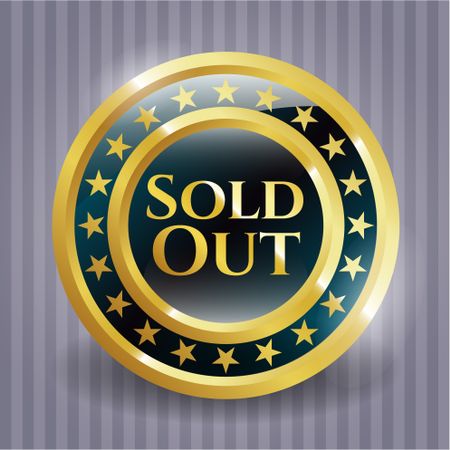 Sold Out gold shiny badge