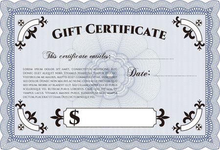 Modern gift certificate. Border, frame.Nice design. With quality background. 