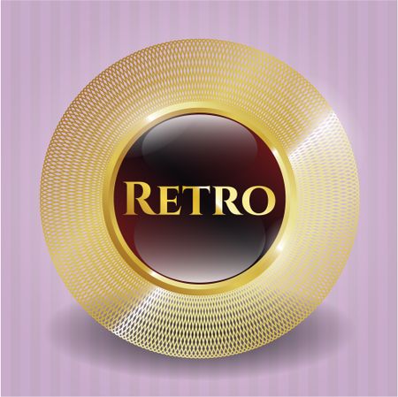 Retro gold badge