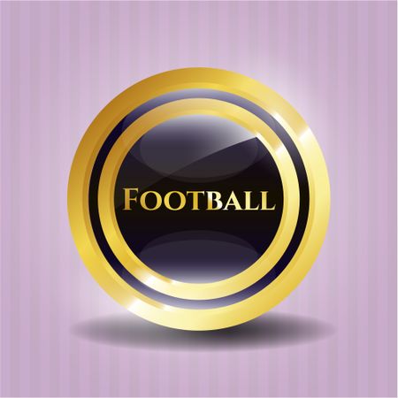 Football gold shiny badge