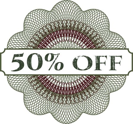 50% Off rosette