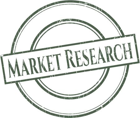 Market Research rubber grunge stamp