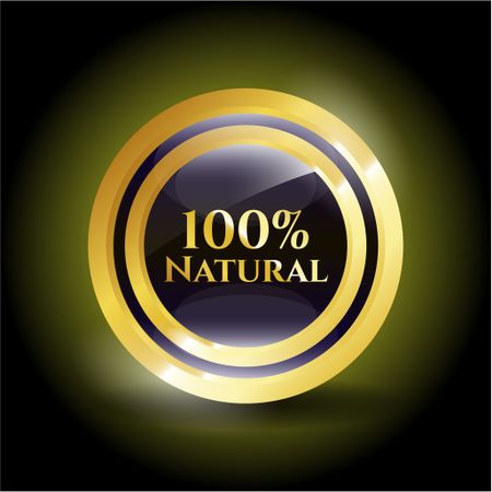 100% Natural gold badge