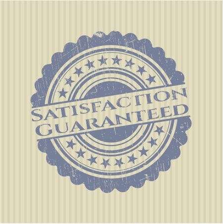 Satisfaction Guaranteed rubber grunge seal